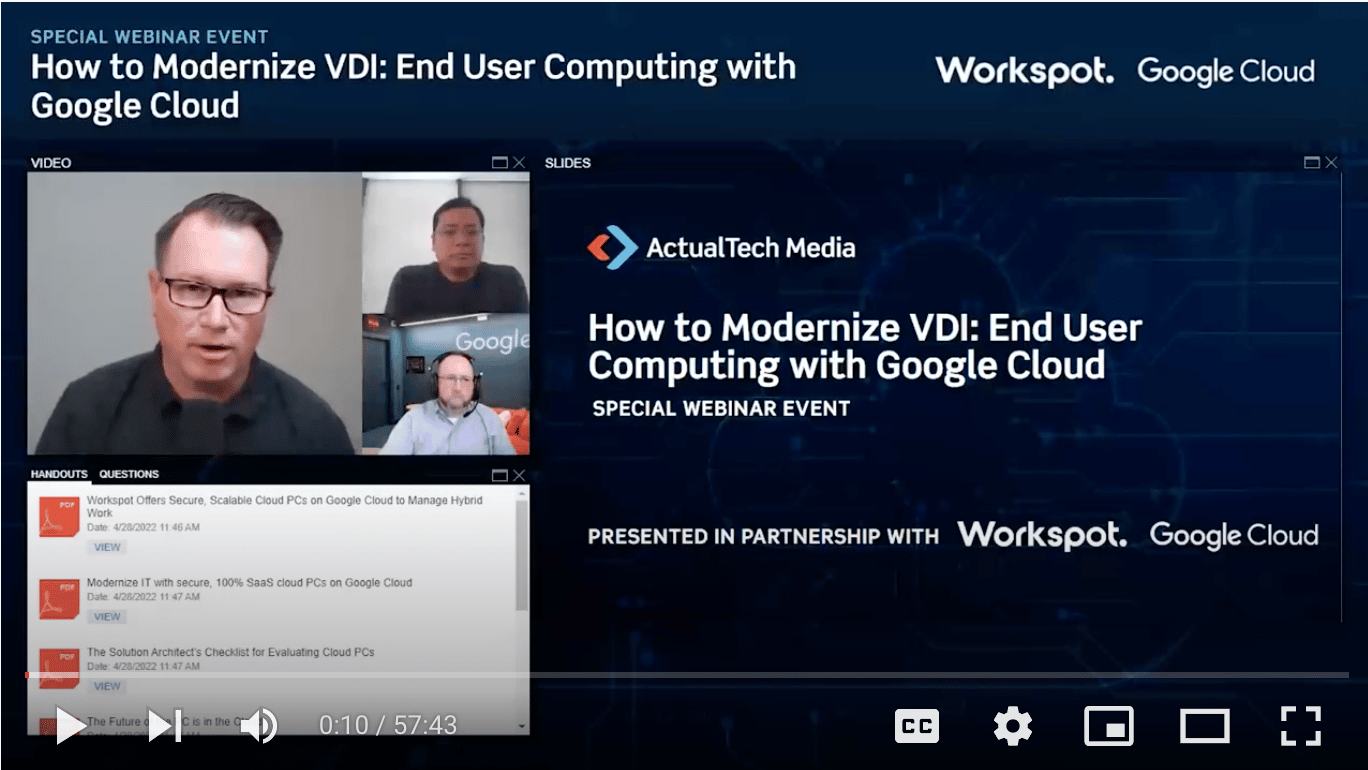 Modernize VDI: End User Computing with Workspot and Google Cloud