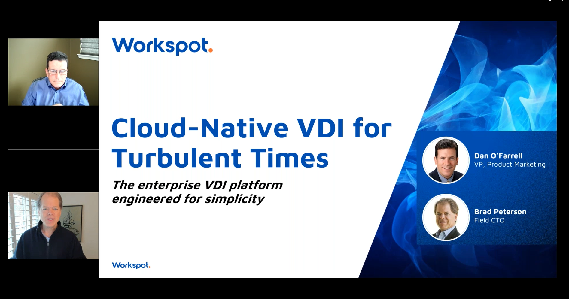 Workspot Webinar: Cloud-Native VDI for Turbulent Times (30 mins)